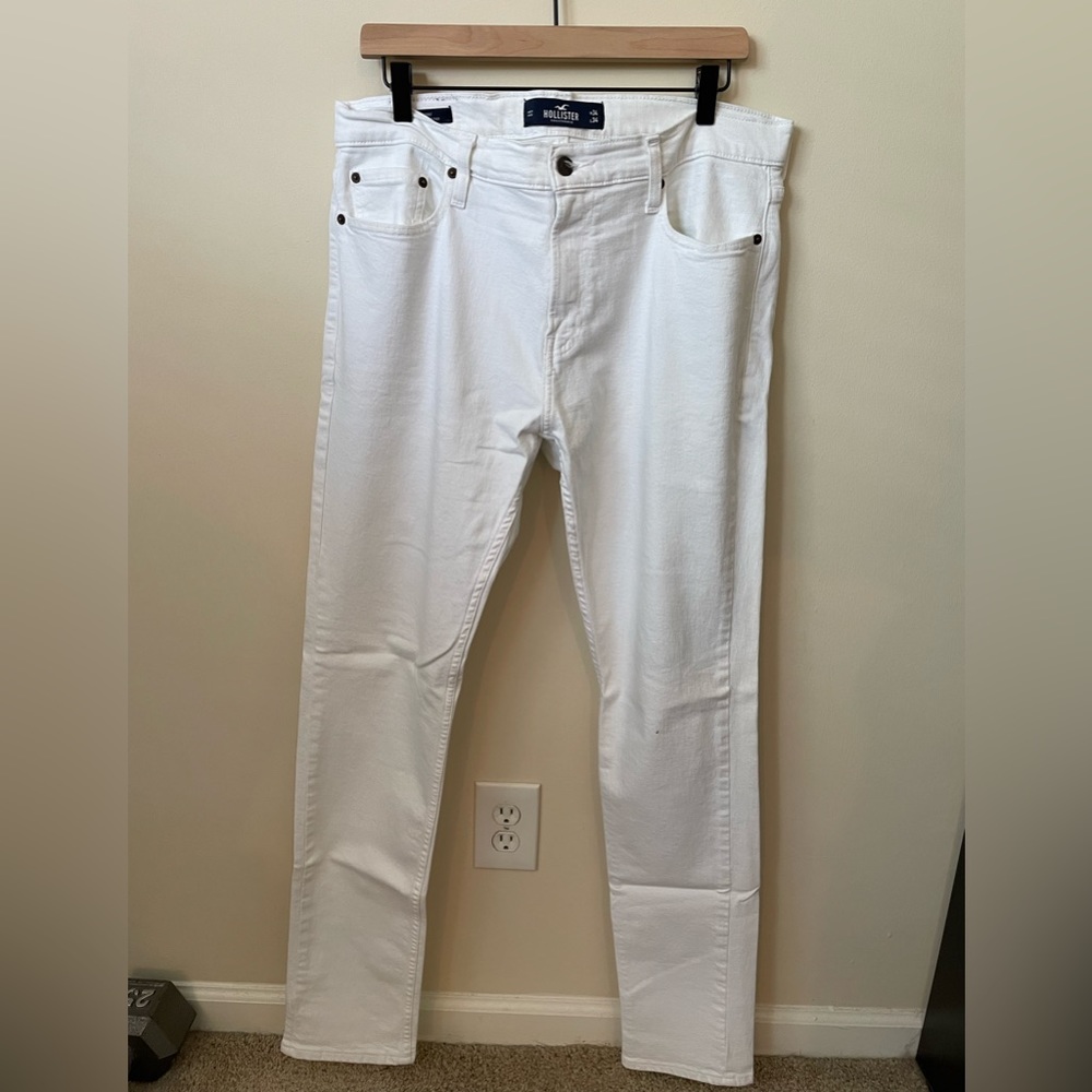Hollister epic flex white skinny pants